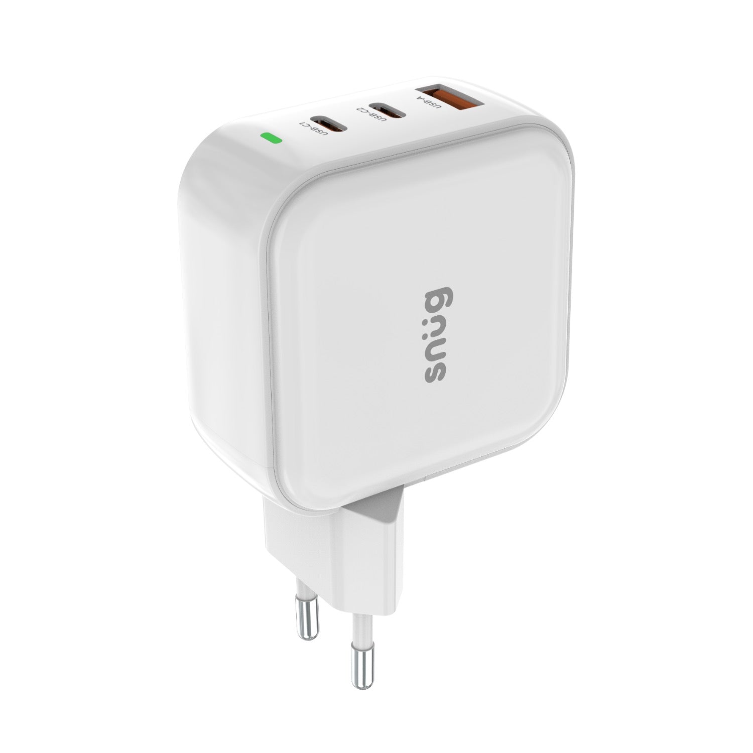 Snug 3 Port PDUSB GaN Wall Charger - 65W - White