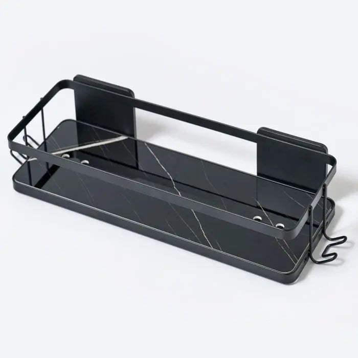 Basket, Stainless Steel, Black, 3M Stick-On