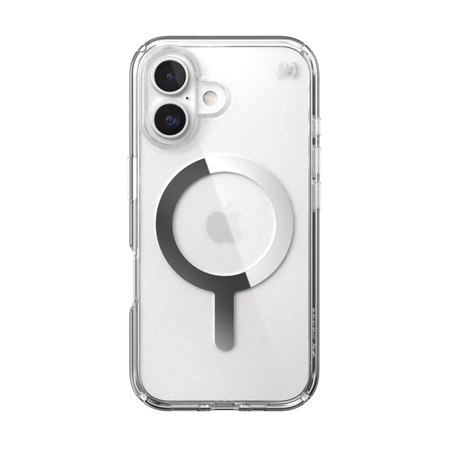 Speck Presidio Perfect Clear MagSafe Case - Apple iPhone 16 - Clear & Chrome