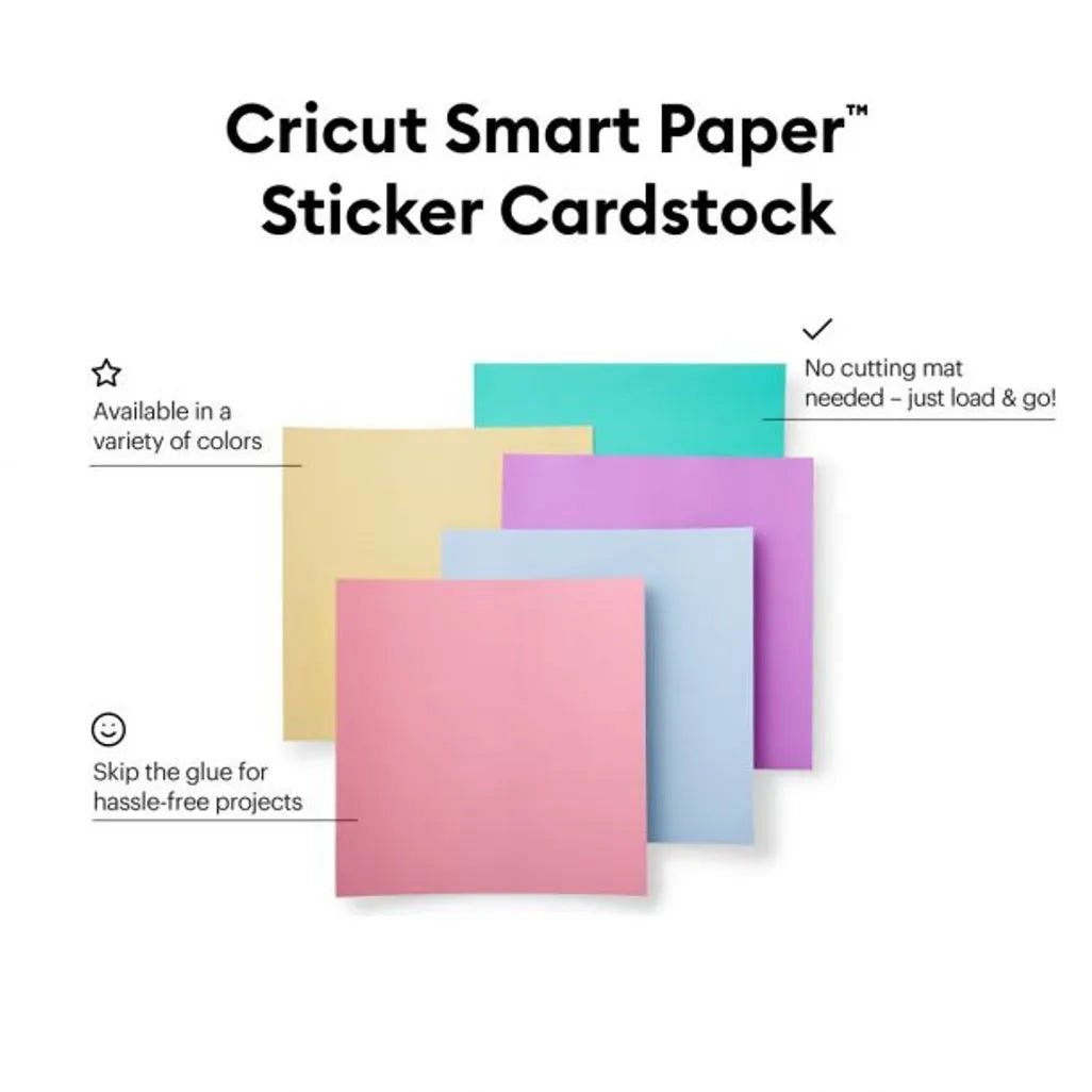 2008320 - Cricut Smart Sticker Cardstock 33x33cm 10 sheets (Pastels)