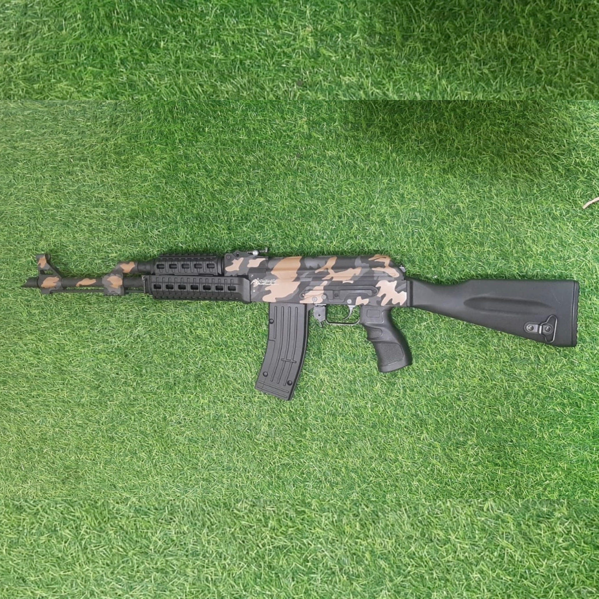 Daglioglu Ak47 CAMO BlankPepper Rifle 2 Mags (Full-Semi Auto|15+1|9mm PAK)