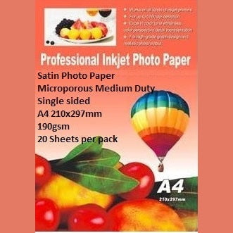 E-Box Satin Photo Paper- Microporous Coated Medium Duty