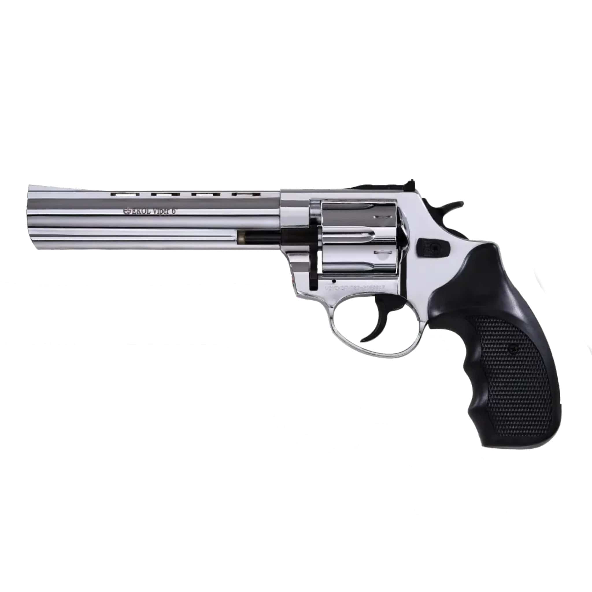 Ekol Viper 6 Shiny Chrome BlankPepper Gun (Revolver|6|9mm PAK)