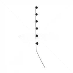 Nemtek 6-Line Flat Bar Galvanised Angled BB Fence Pole - Durable Corner Fencing