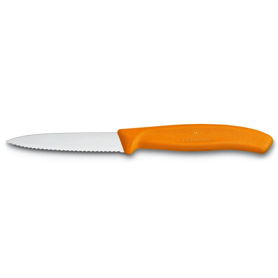 Victorinox SwissClassic Paring Knife Wavy Edge Orange V6.7636.L119
