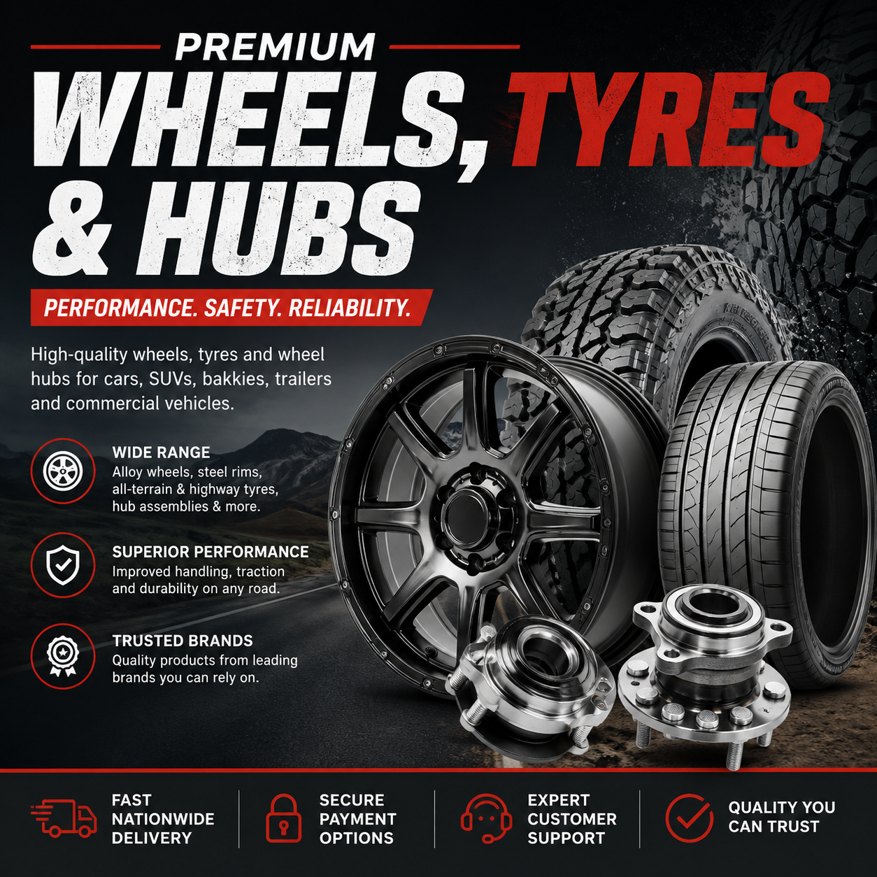 WHEELS, TYRES & HUBS