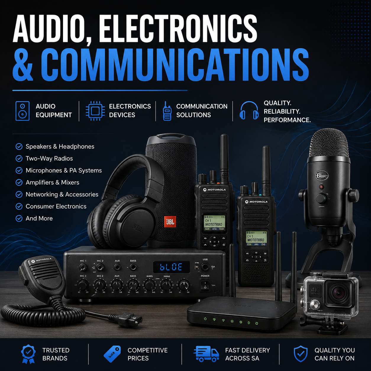 AUDIO, ELECTRONICS & COMMUNICATIONS