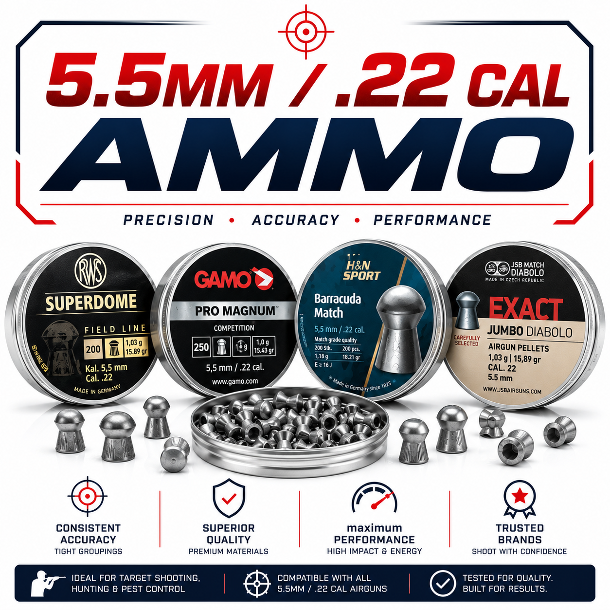 5.5mm / .22 CAL AMMO