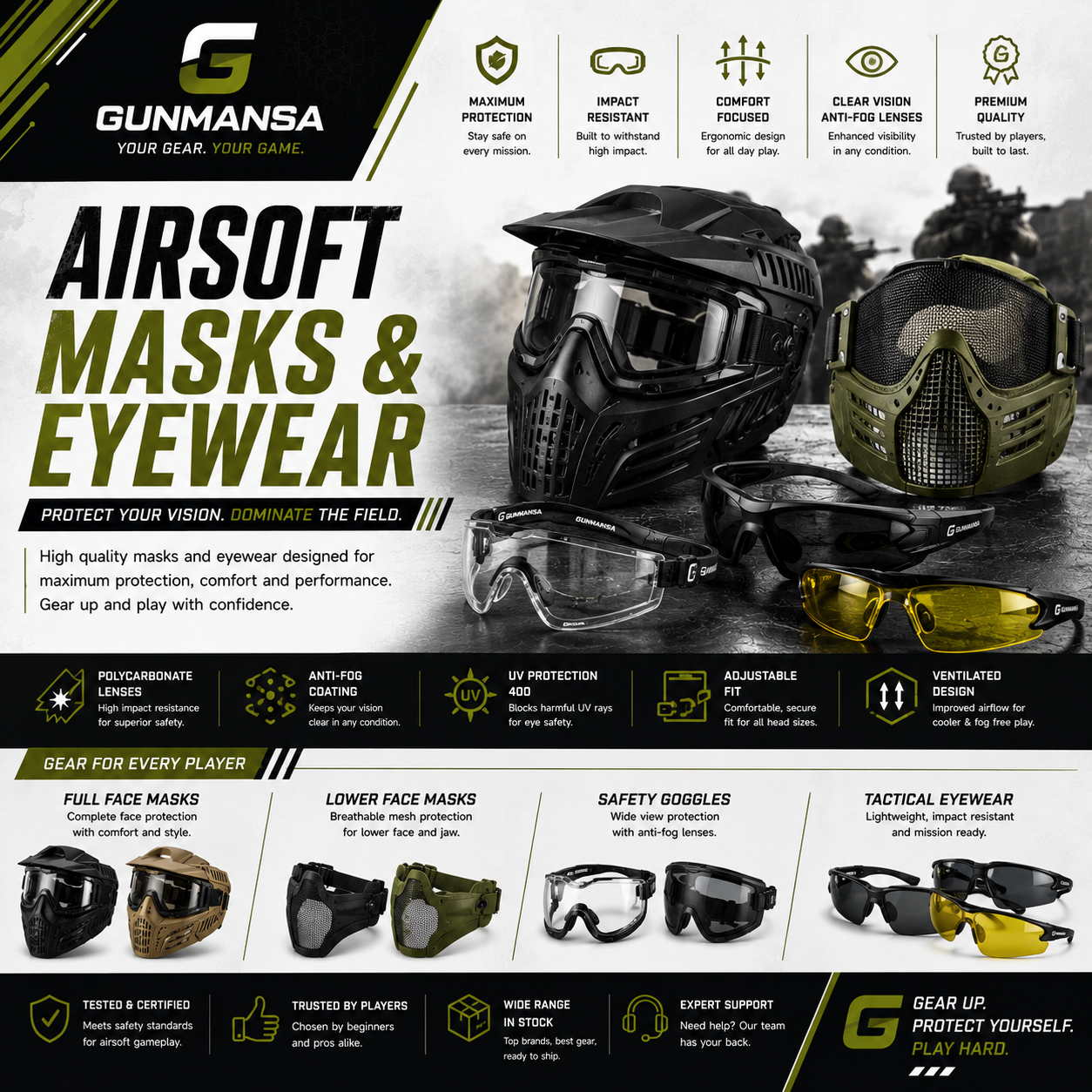 MASKS & EYEWEAR