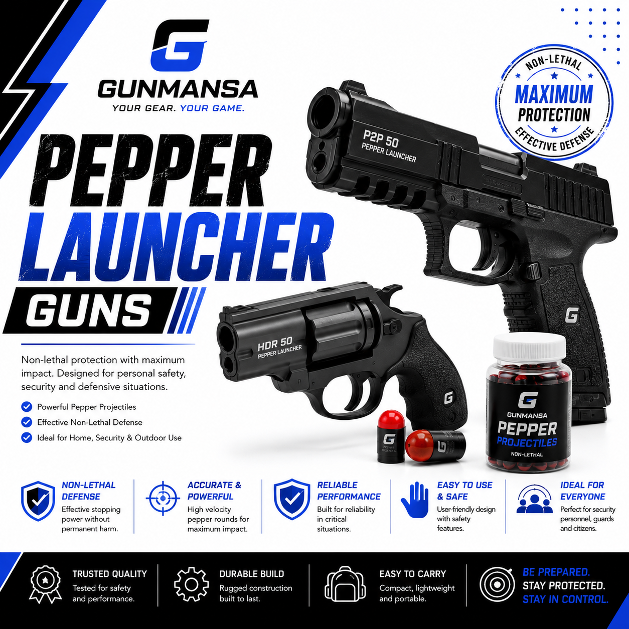 PEPPER LAUNCHER GUNS