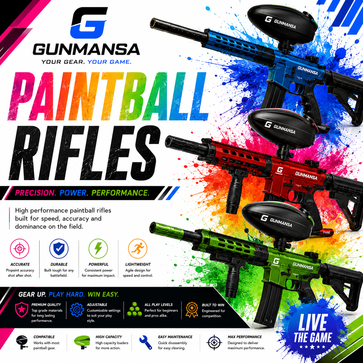 PAINTBALL RIFLES