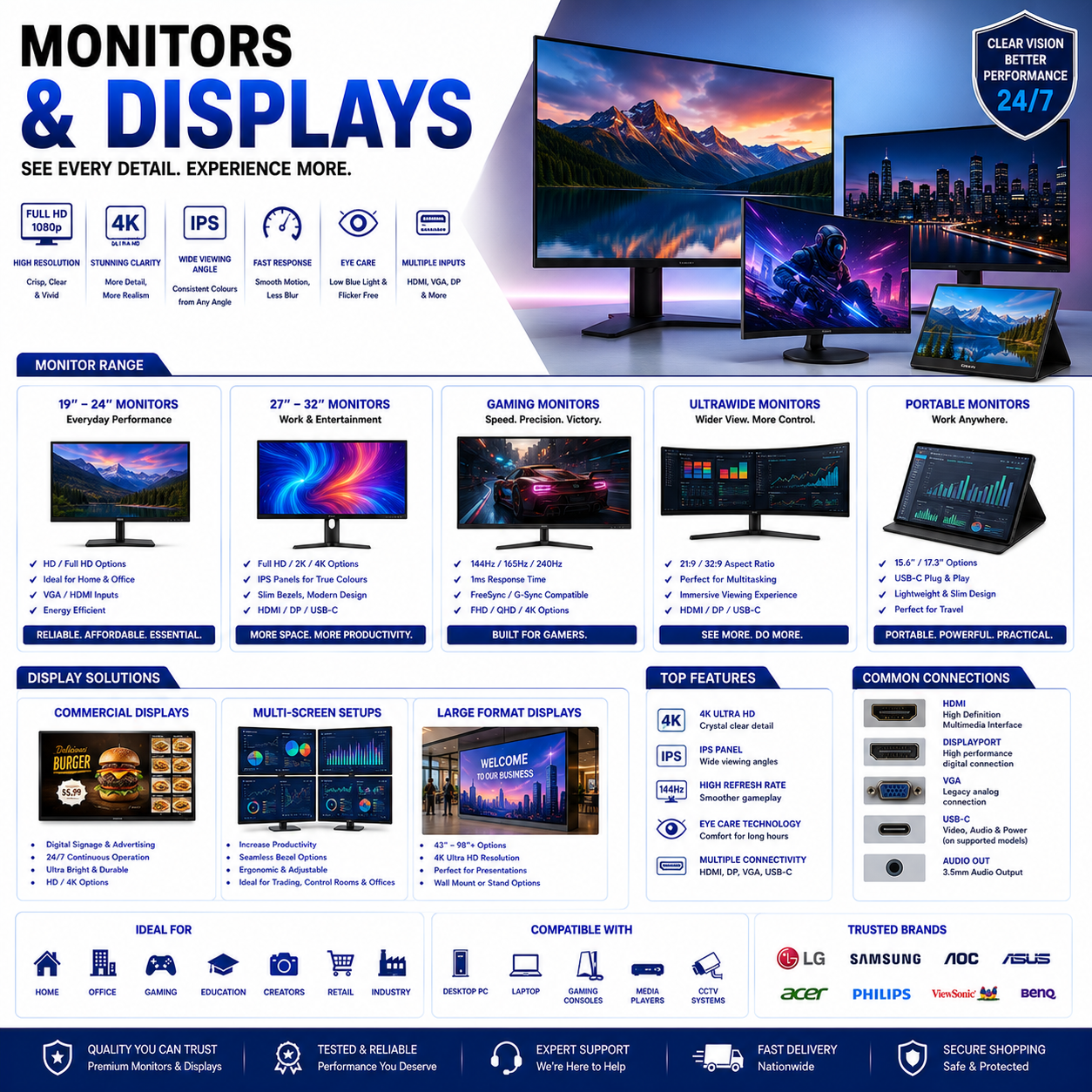 MONITORS AND DISPLAYS