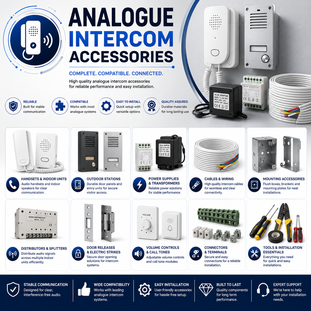 ANALOGUE INTERCOM ACCESSORIES