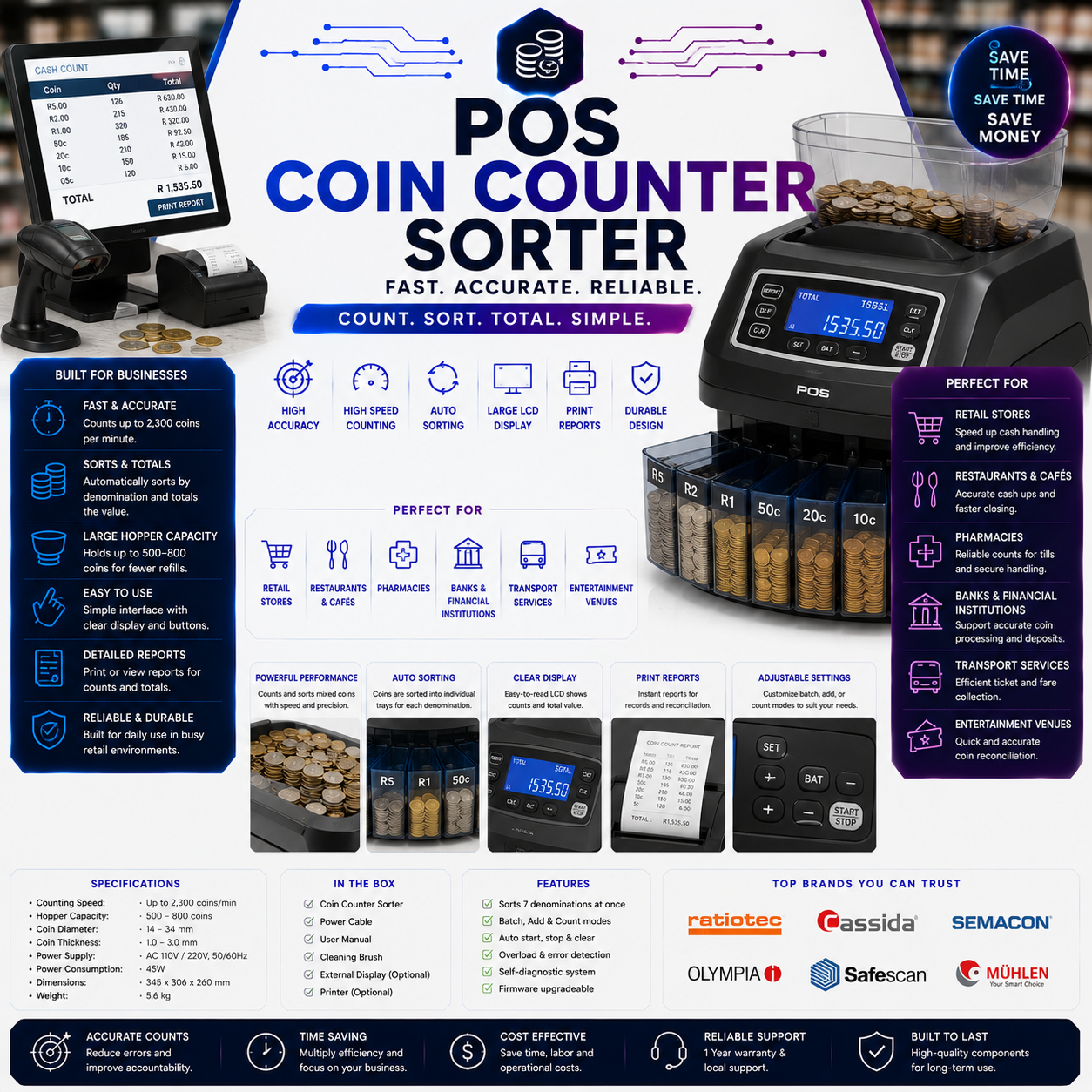 POS COIN COUNTER SORTER