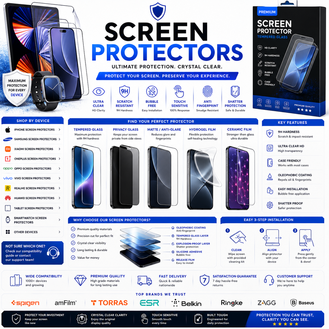 SCREEN PROTECTORS
