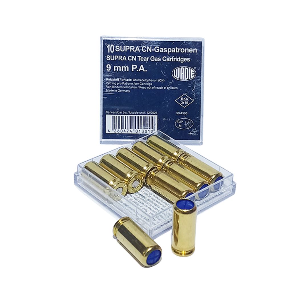 Wadie Teargas 9mm P.A.K Bullets (10) - Ammo