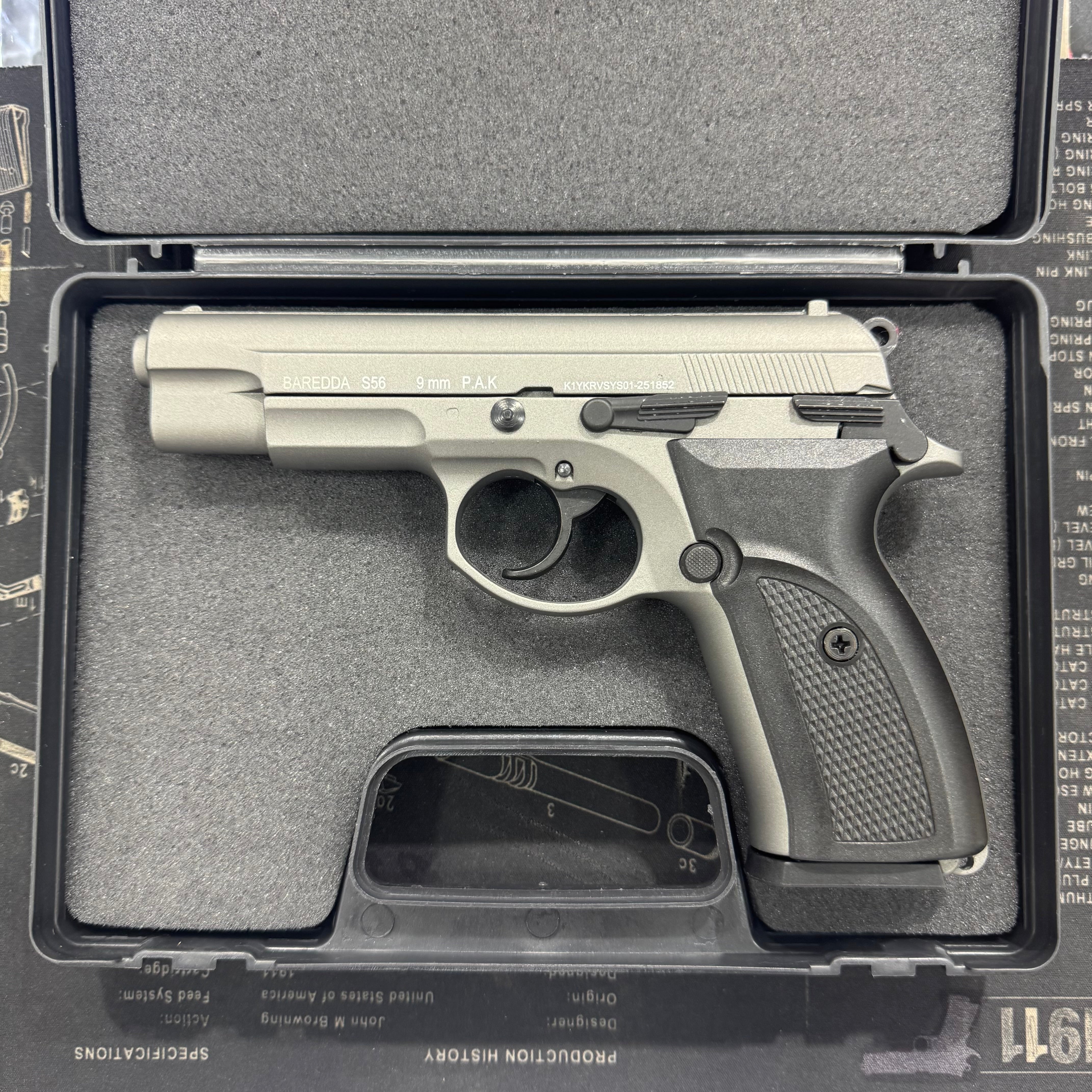 Baredda S56 Fumed Blank/Pepper Gun (Semi Auto|14+1|9mm PAK)