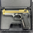 Blow F92 Shiny Chrome|Gold Blank/Pepper Gun (Semi Auto|15+1|9mm PAK)