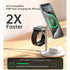 Choetech Fast Wireless 3 In 1 Magnetic Charging Stand T585-F 15W - White