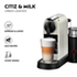 Nespresso CitiZ Automatic Espresso Machine with Aeroccino Milk Frother (White) - D123-ZA-WH-NE2