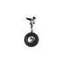 Flamingo Dog Toy Rubber Gladiator Tyre And Rope Black 14cm