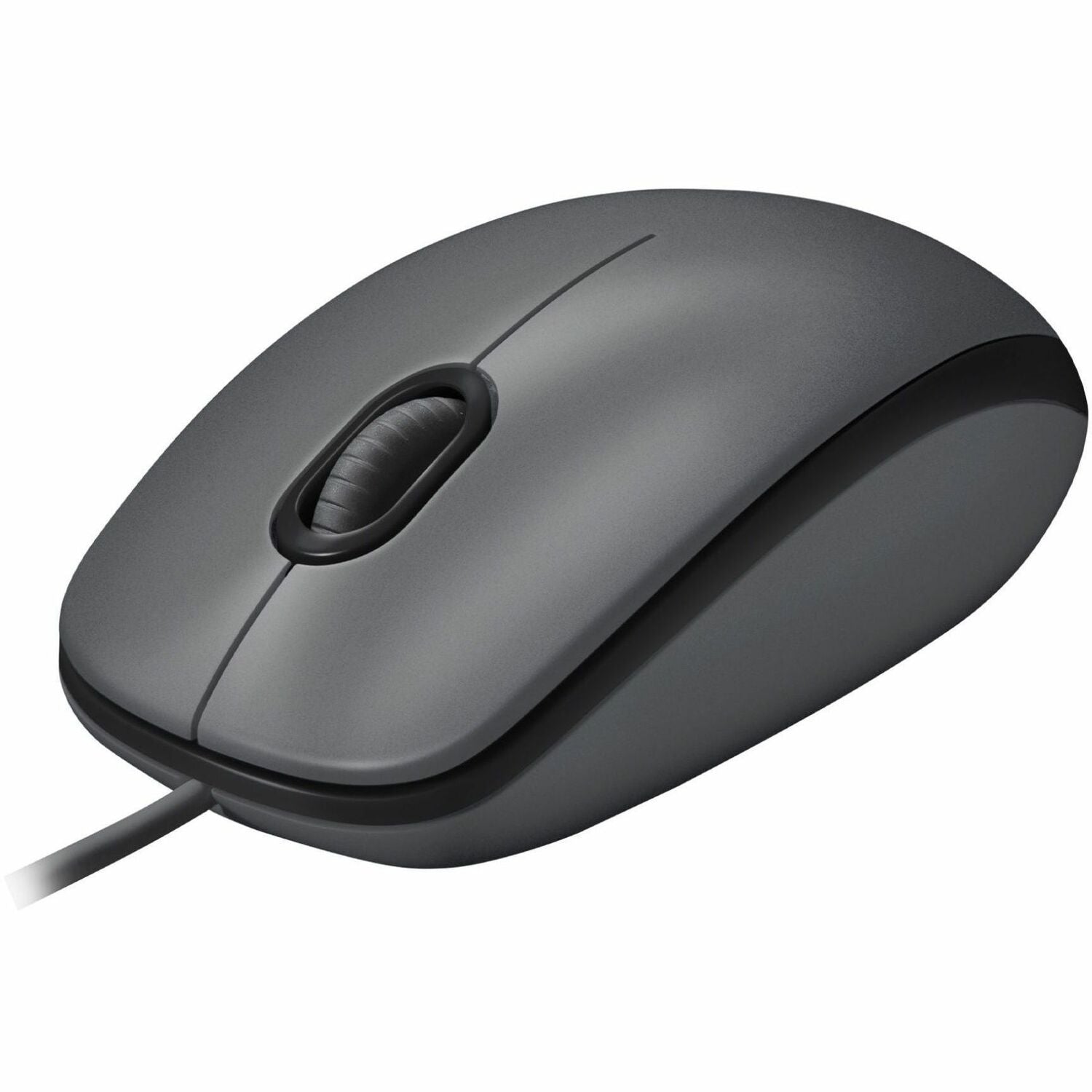Logitech M100 Wired USB Mouse, 3-Buttons,1000 DPI Optical Tracking, Ambidextrous, Compatible with PC, Mac, Laptop (Gray) | SKU MOS-M100
