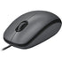 Logitech M100 Wired USB Mouse, 3-Buttons,1000 DPI Optical Tracking, Ambidextrous, Compatible with PC, Mac, Laptop (Gray) | SKU MOS-M100