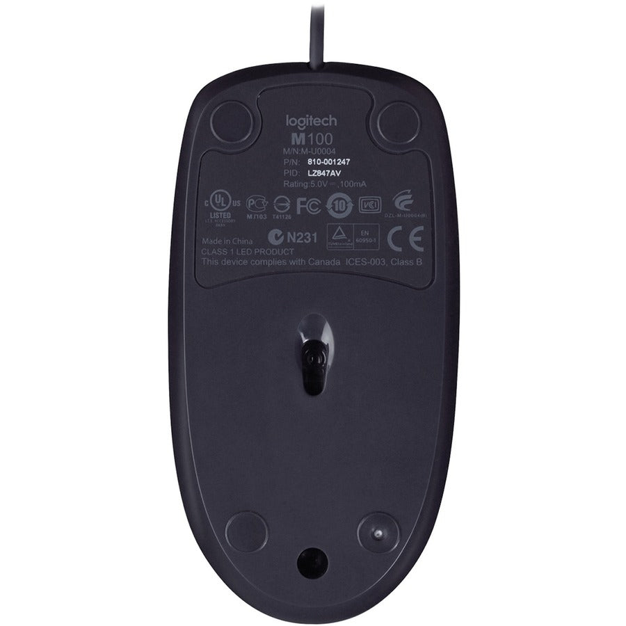 Logitech B100 Optical Mouse Medium | SKU MOS-B100