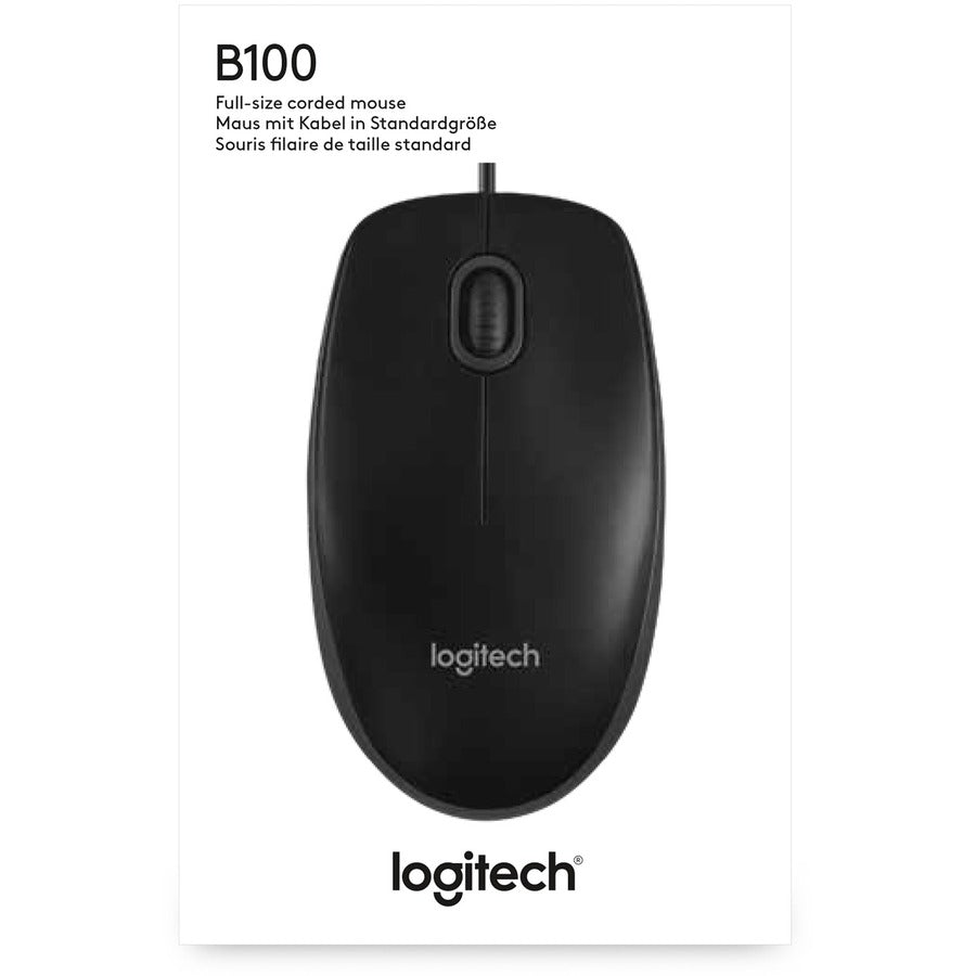 Logitech B100 Optical Mouse Medium | SKU MOS-B100