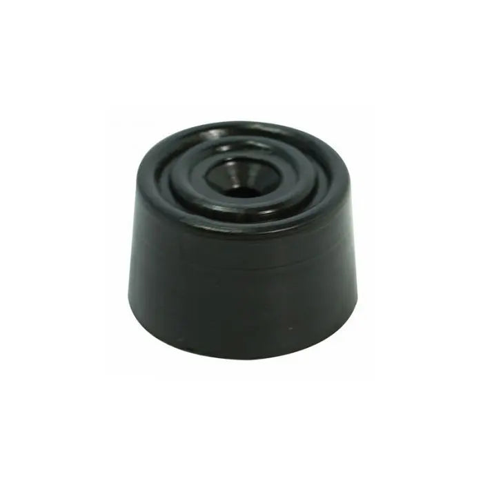 Door Stop, Round, Black PVC, 2 Pieces