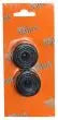 Door Stop, Round, Black PVC, 2 Pieces