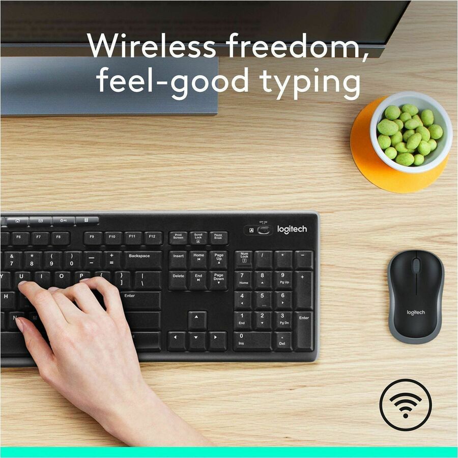 Logitech MK270 Wireless Keyboard and Mouse Combo for Windows, 2.4 GHz Wireless, Compact Mouse, Black | SKU KB-MK270