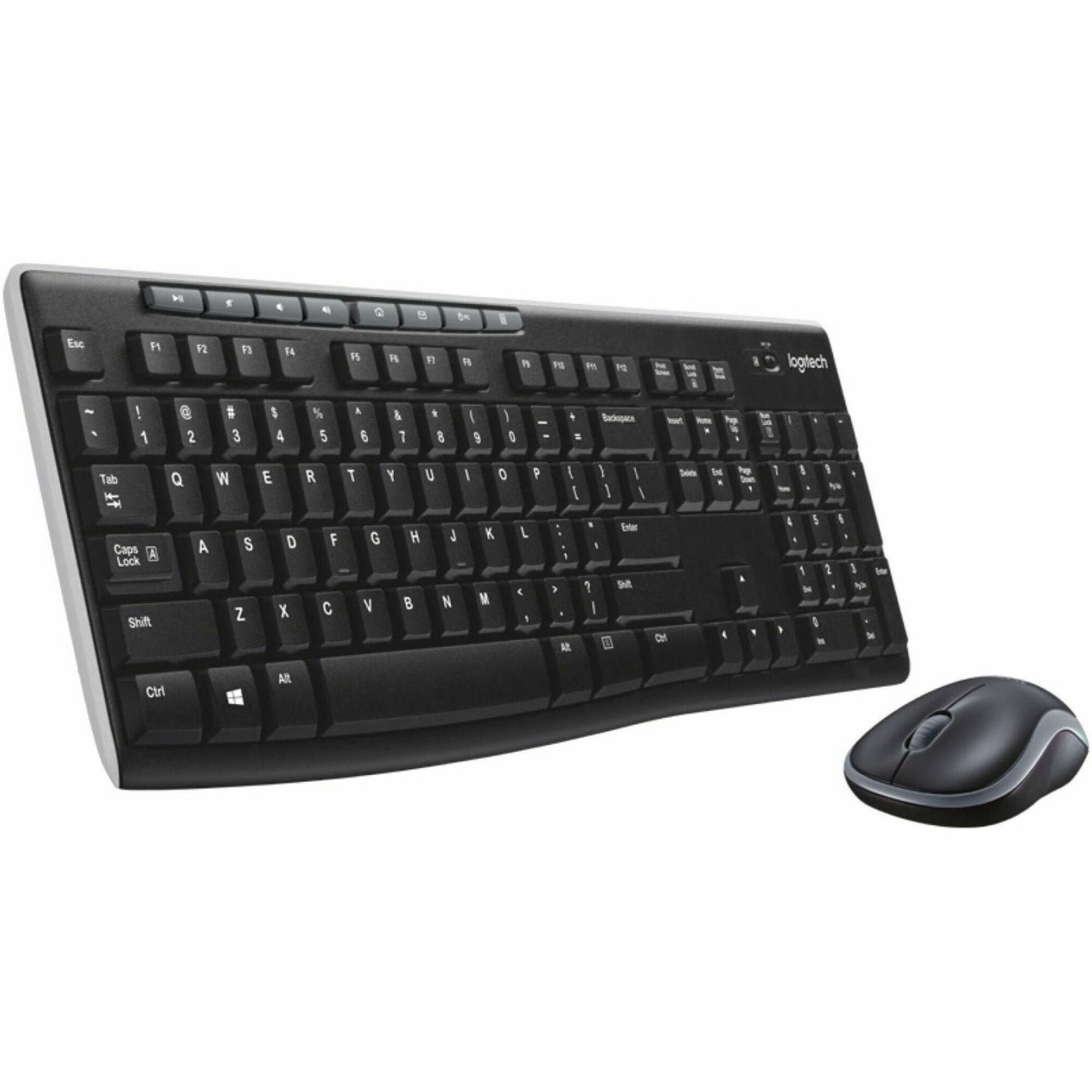 Logitech MK270 Wireless Keyboard and Mouse Combo for Windows, 2.4 GHz Wireless, Compact Mouse, Black | SKU KB-MK270