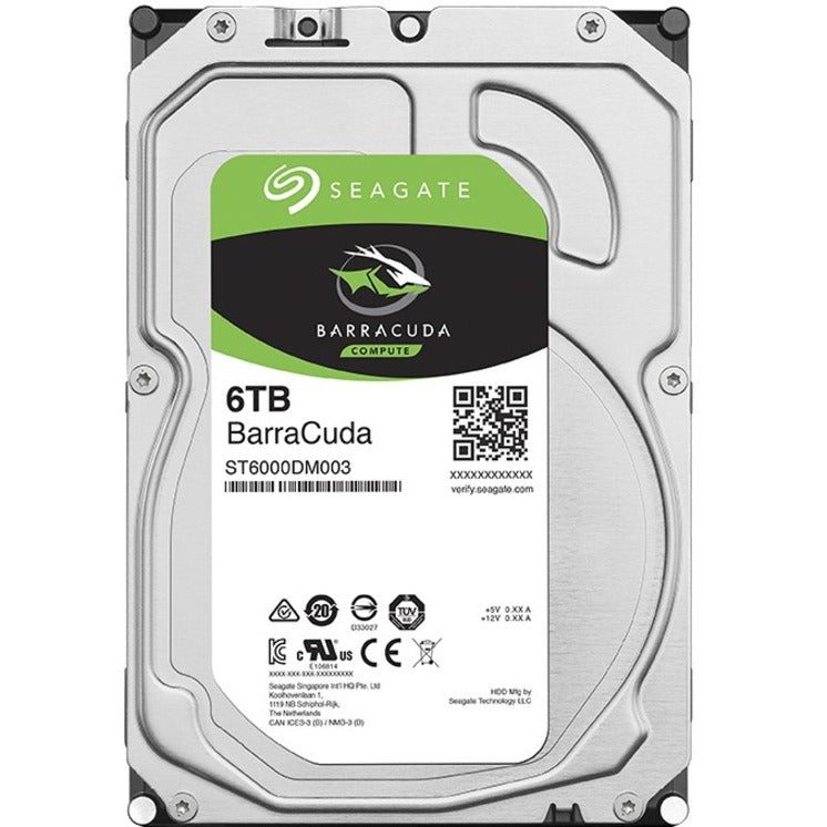 Seagate BarraCuda ST6000DM003 6 TB Hard Drive - 3.5" Internal - SATA (SATA/600) | SKU HD-ST6DM03