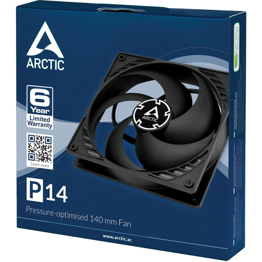 Arctic Cooling Pressure-Optimised 140mm Fan - 1 Pack | SKU CA-P14BK