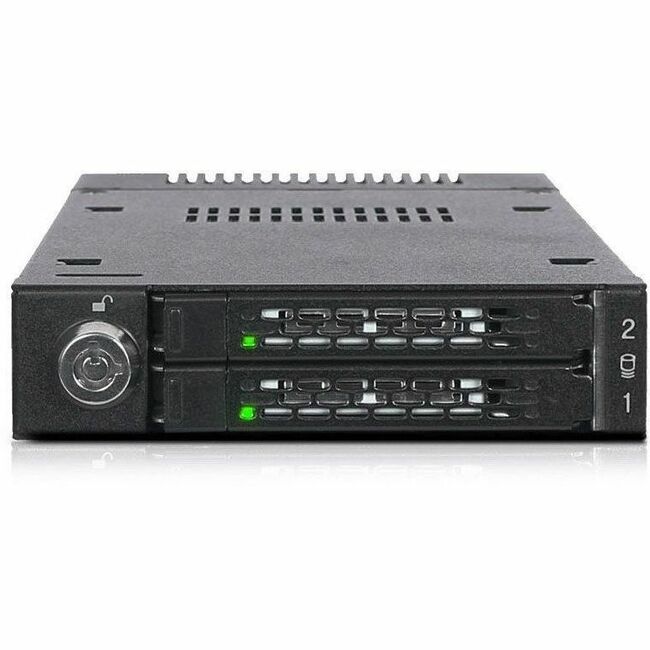 GUNMANSA Icy Dock ToughArmor MB834M2K-B Drive Enclosure for 3.5" M.2, PCI Express NVMe - Mini-SAS HD Host Interface Internal - Black