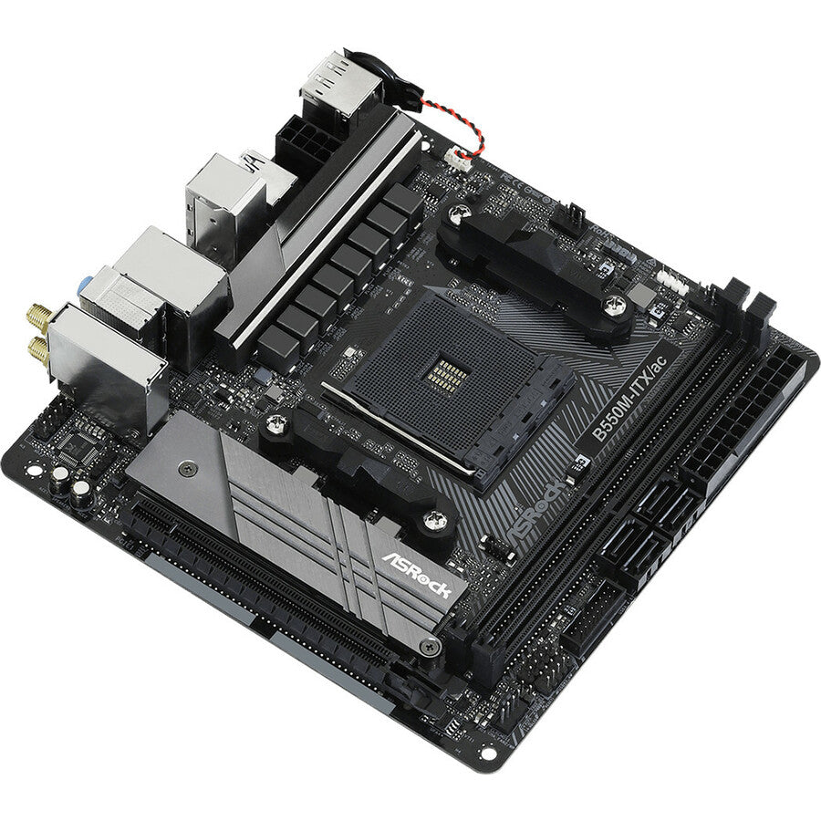 ASRock B550M-ITX/ac Desktop Motherboard - AMD B550 Chipset - Socket AM4 - Mini ITX | SKU MB-B55MITA