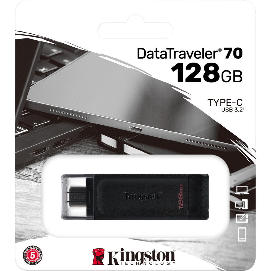 Kingston 128GB USB-C 3.2 Gen 1 DataTraveler 70