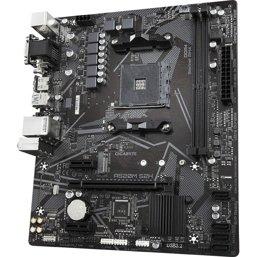 GIGABYTE Ultra Durable A520M S2H Desktop Motherboard - AMD A520 Chipset - Socket AM4 - Micro ATX | SKU MB-A520MS2