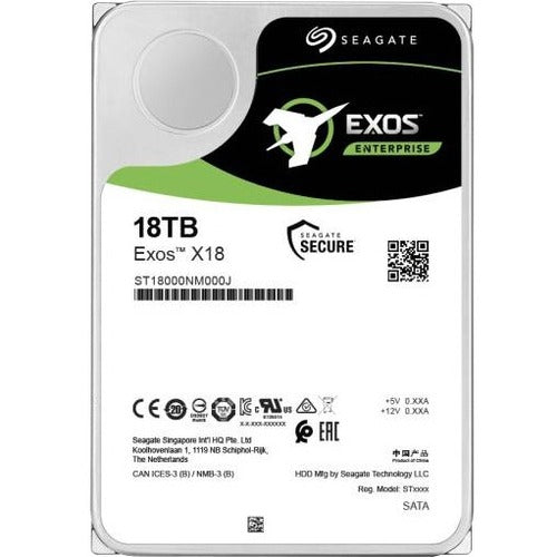 Seagate Exos X18 ST18000NM001J 18 TB Hard Drive - Internal - SATA (SATA/600) | SKU HD-ST18T1J