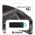 Kingston 64GB USB 3.2 DataTraveler Exodia USB Flash Drive with Protective Cap and Keyring