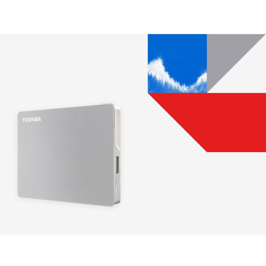 Toshiba Canvio Flex HDTX140XSCCA 4 TB Portable Hard Drive - External - Silver | SKU TX140XSCCA