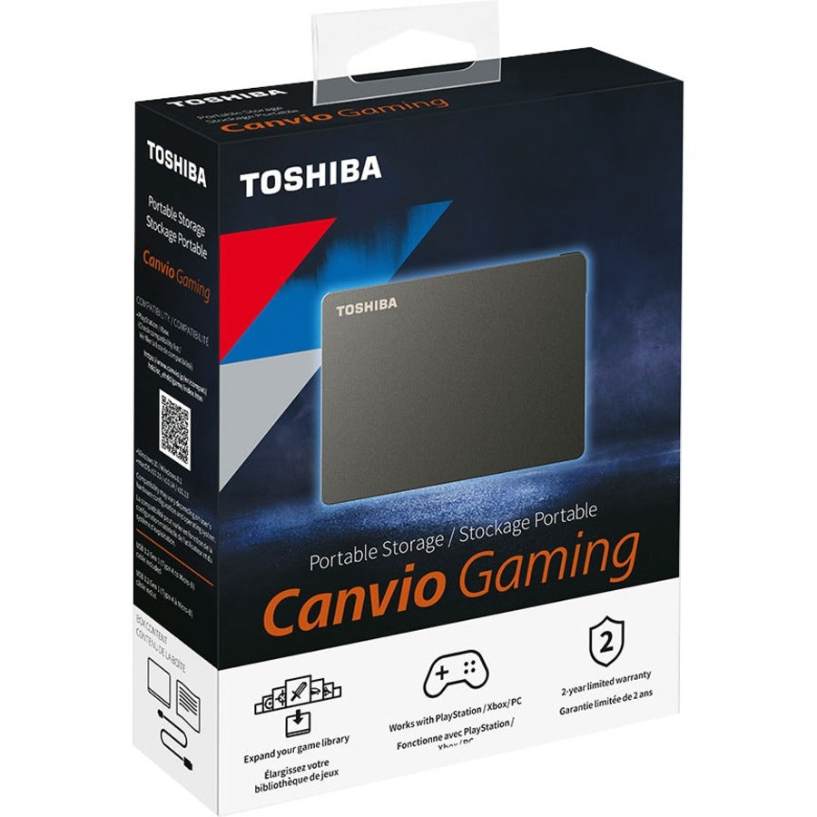Toshiba Canvio Gaming HDTX140XK3CA 4 TB Portable Hard Drive - External - Black | SKU TX140XK3CA