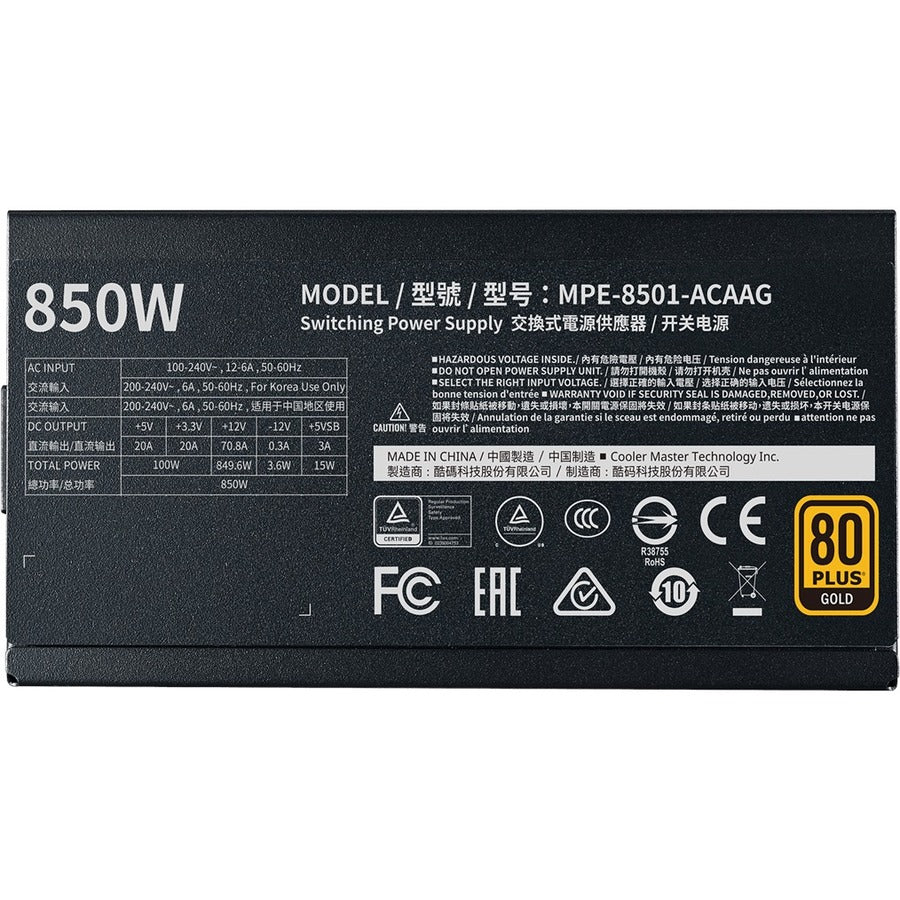 Cooler Master MWE Gold 850 - V2 Full Modular | SKU PS-MWE850G