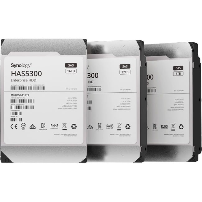 GUNMANSA Synology HAS5300 HAS5300-12T 12 TB Hard Drive - 3.5" Internal - SAS (12Gb/s SAS)