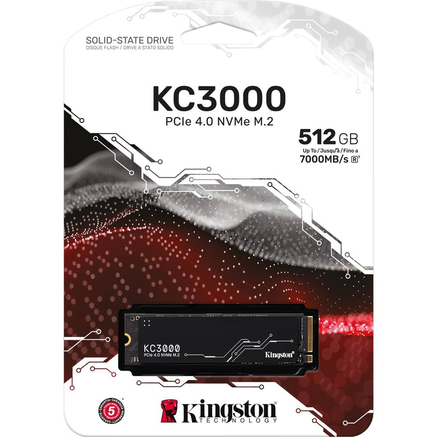 Kingston KC3000 512 GB Solid State Drive - M.2 2280 Internal - PCI Express NVMe (PCI Express NVMe 4.0 x4) | SKU SKC3000512