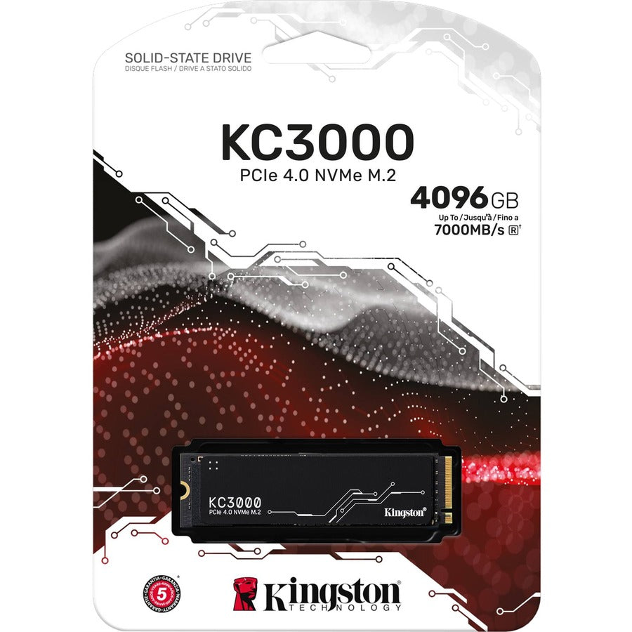 Kingston KC3000 4 TB Solid State Drive - M.2 2280 Internal - PCI Express NVMe (PCI Express NVMe 4.0 x4) | SKU SKC3000/4T