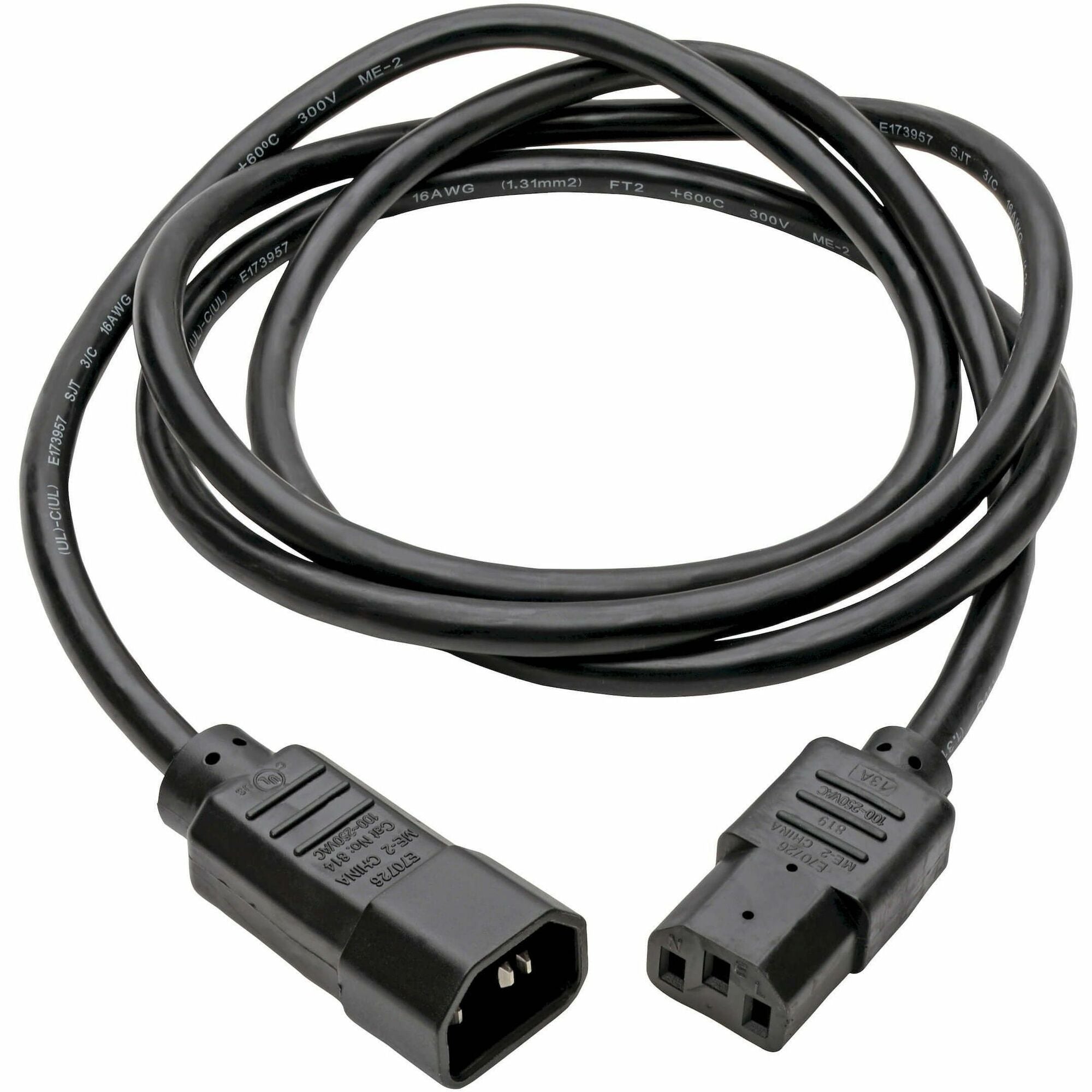 Eaton Tripp Lite Series PDU Power Cord, C13 to C14 - 10A, 250V, 18 AWG, 6 ft. (1.83 m), Black | SKU TL-P004006