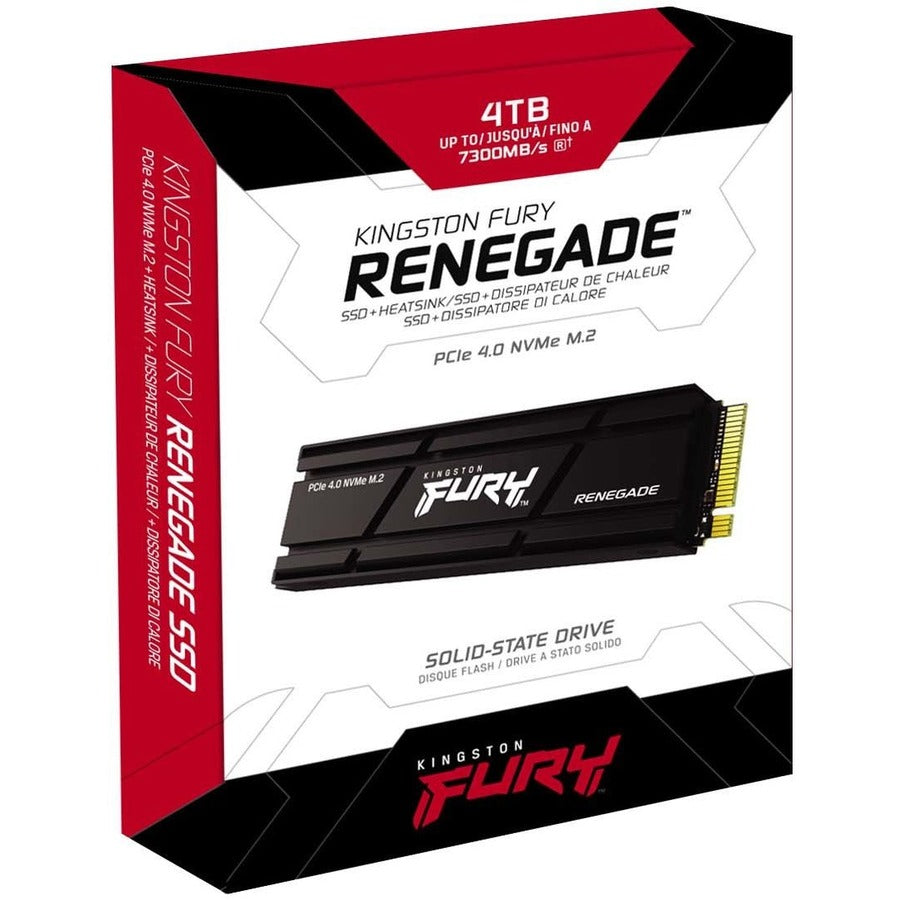 Kingston FURY Renegade 4 TB Solid State Drive - M.2 2280 Internal - PCI Express NVMe (PCI Express NVMe 4.0 x4) | SKU SFYRDK/4TB
