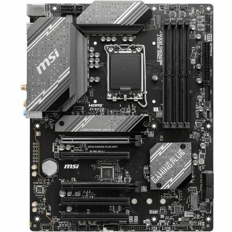 MSI B760 GAMING PLUS WIFI Gaming Desktop Motherboard - Intel B760 Chipset - Socket LGA-1700 - ATX | SKU MB-B76GPLW